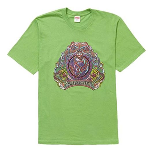 

Футболка ss19 knot tee green printing short sleeve Supreme, зеленый