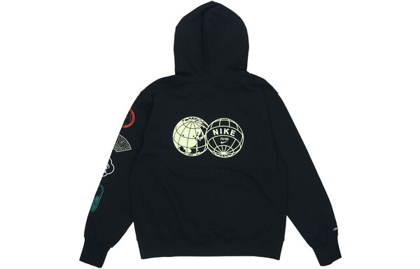Толстовка Men's Nike CNY New Year's Edition Logo Printing Loose Sports Hooded Pullover Autumn Black, черный — фото 2