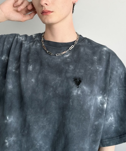 

Футболка оверсайз с вышивкой и эффектом тай-дай Classical Origin, черный