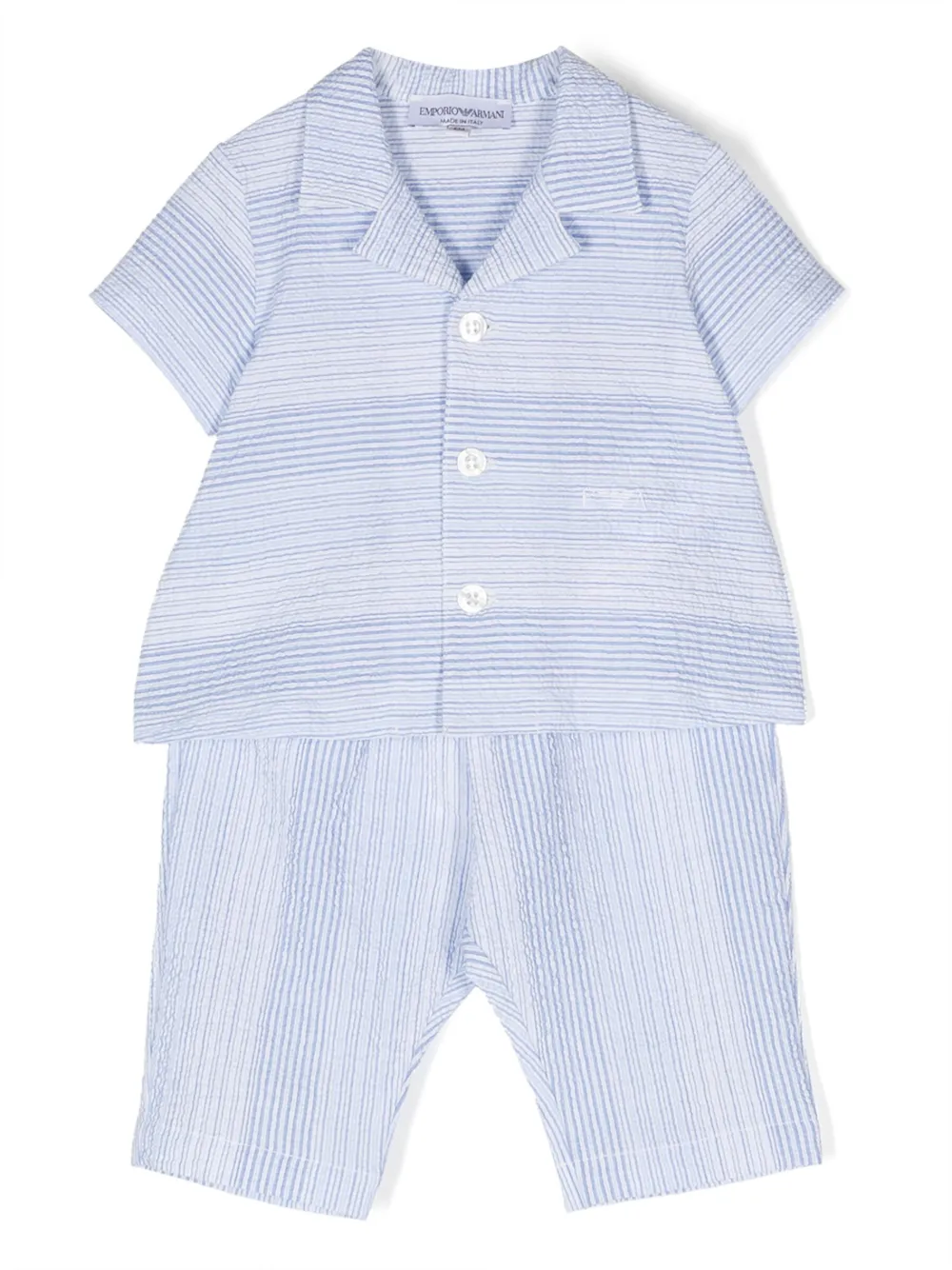 

Комплект из брюк и топа в полоску Emporio Armani Kids, синий