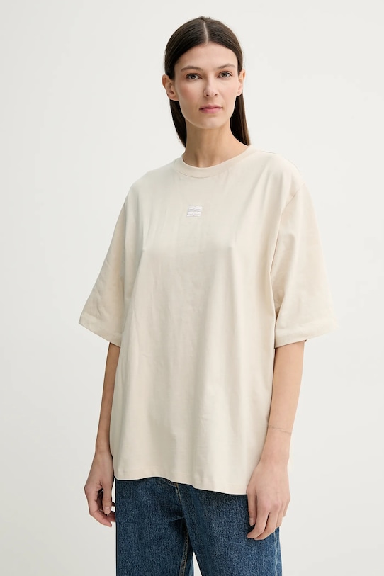 

Хлопковая футболка Gestuz, бежевый