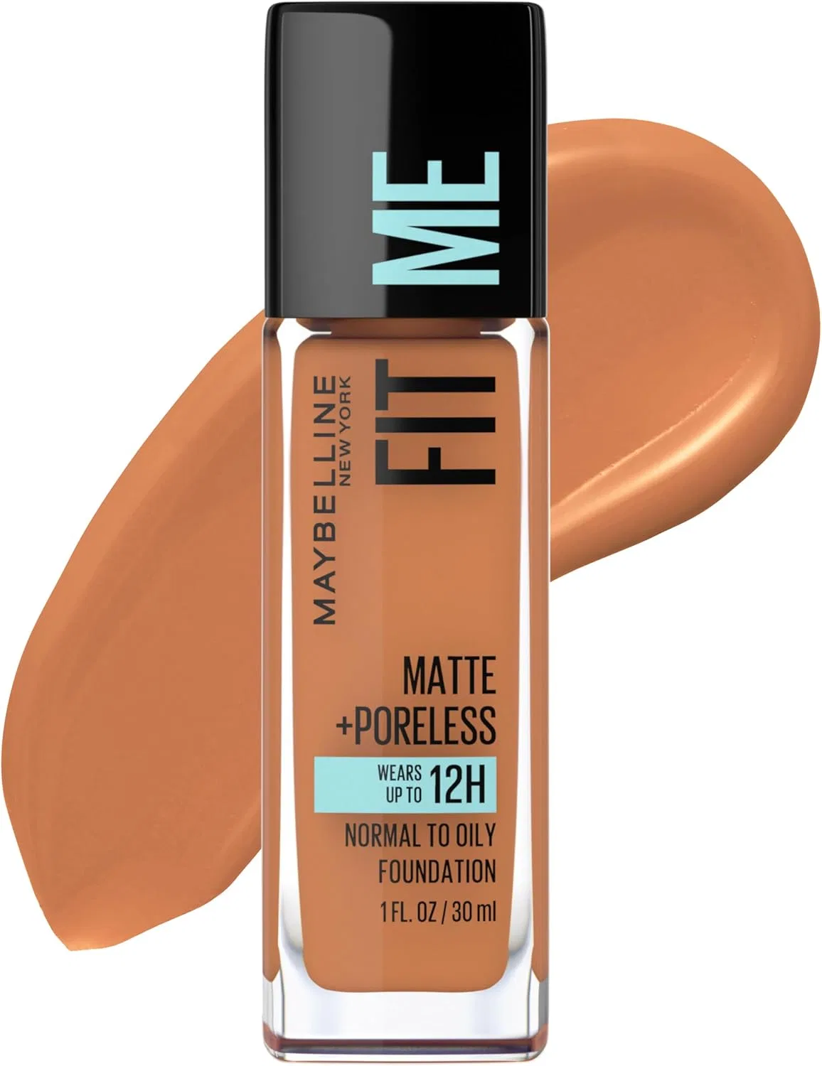 Тональная основа Fit Me Mat + Poreless, Maybelline New York, матовое покрытие, оттенок Spicy Brown, 1 унция