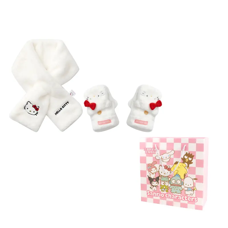 

Шарф Hello Kitty вязаный Unisex Sanrio, hello kitty scarf+glove