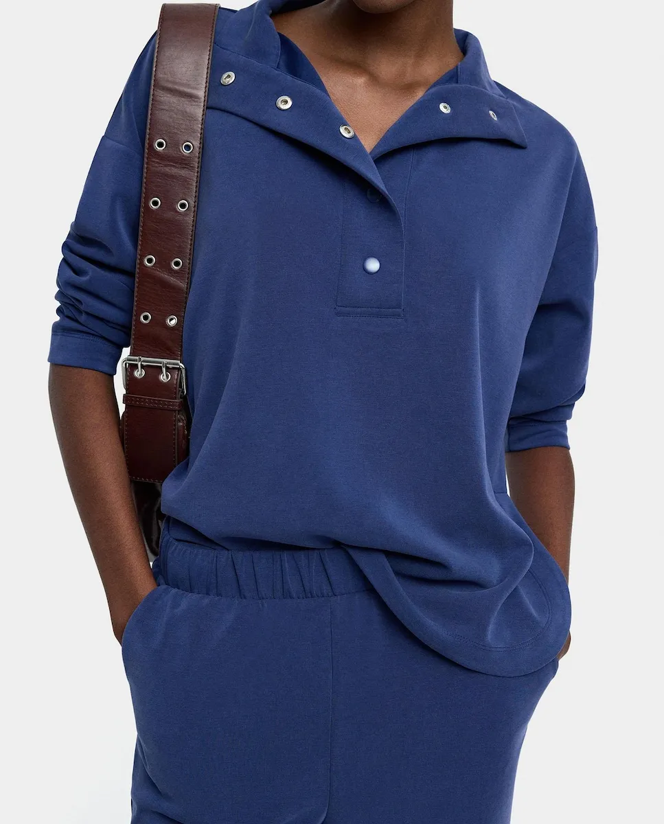 

Женская толстовка с гладкой передней застежкой на пуговицы Parfois, синий