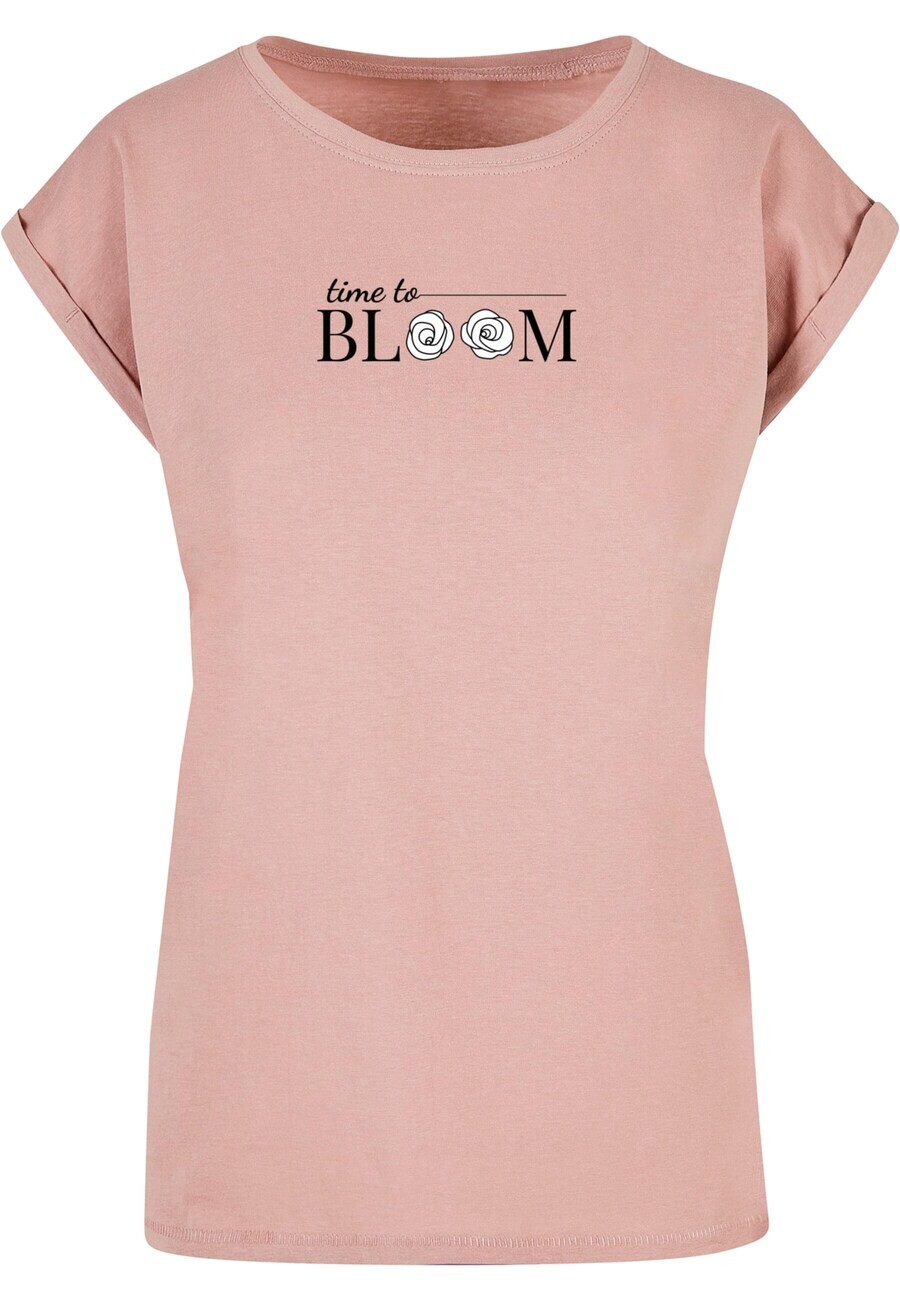 

Футболка Merchcode TIME TO BLOOM, темно-розовый