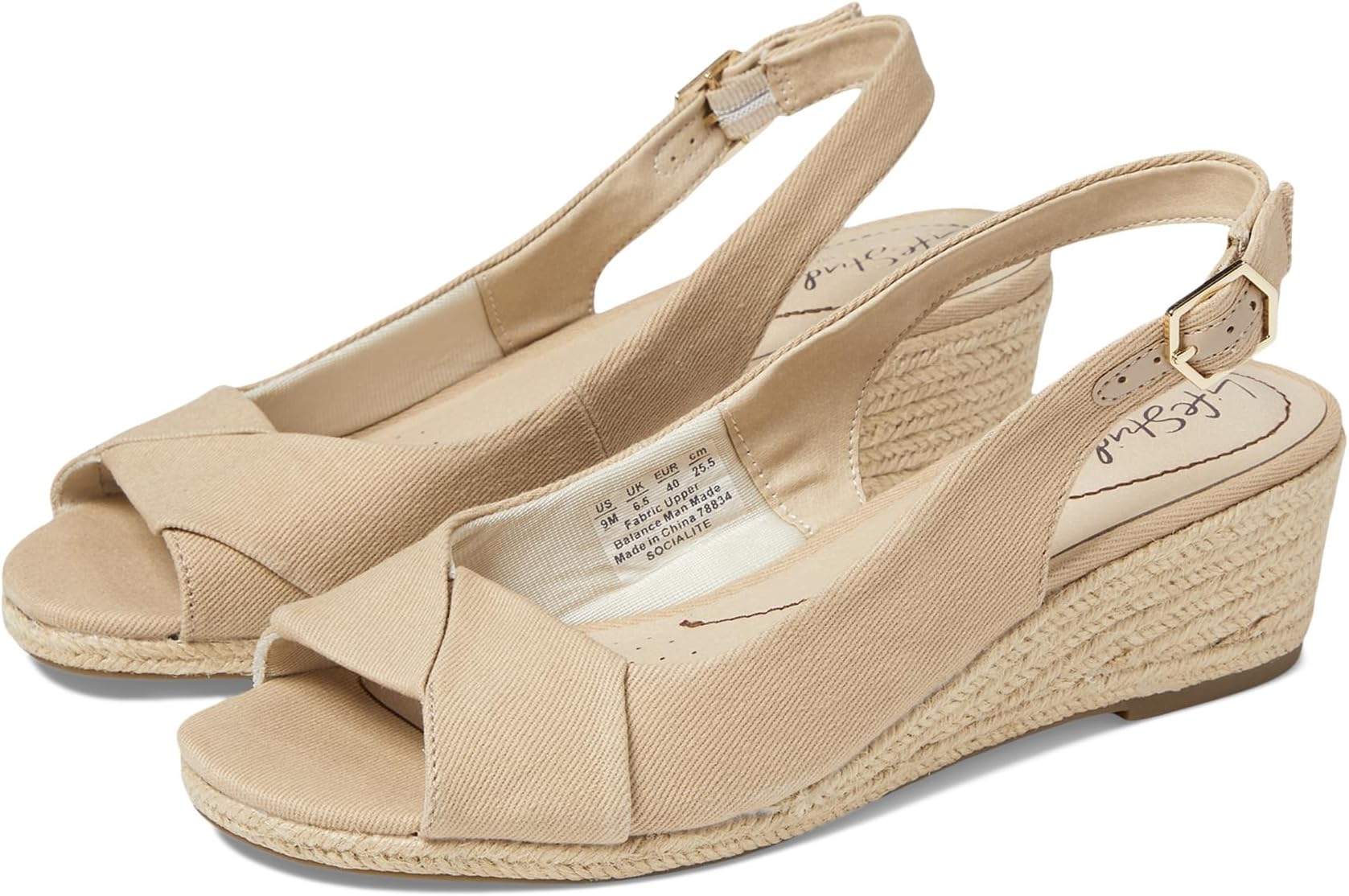 Туфли LifeStride Socialite, Tender Taupe Soft Canvas