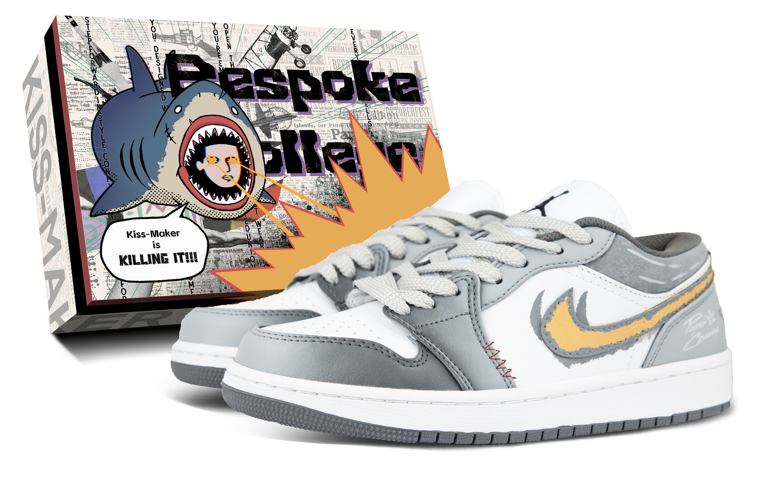 

Jordan Air 1 Low Iron Grey Slip Resistant низкие детские баскетбольные кроссовки Gray Unisex