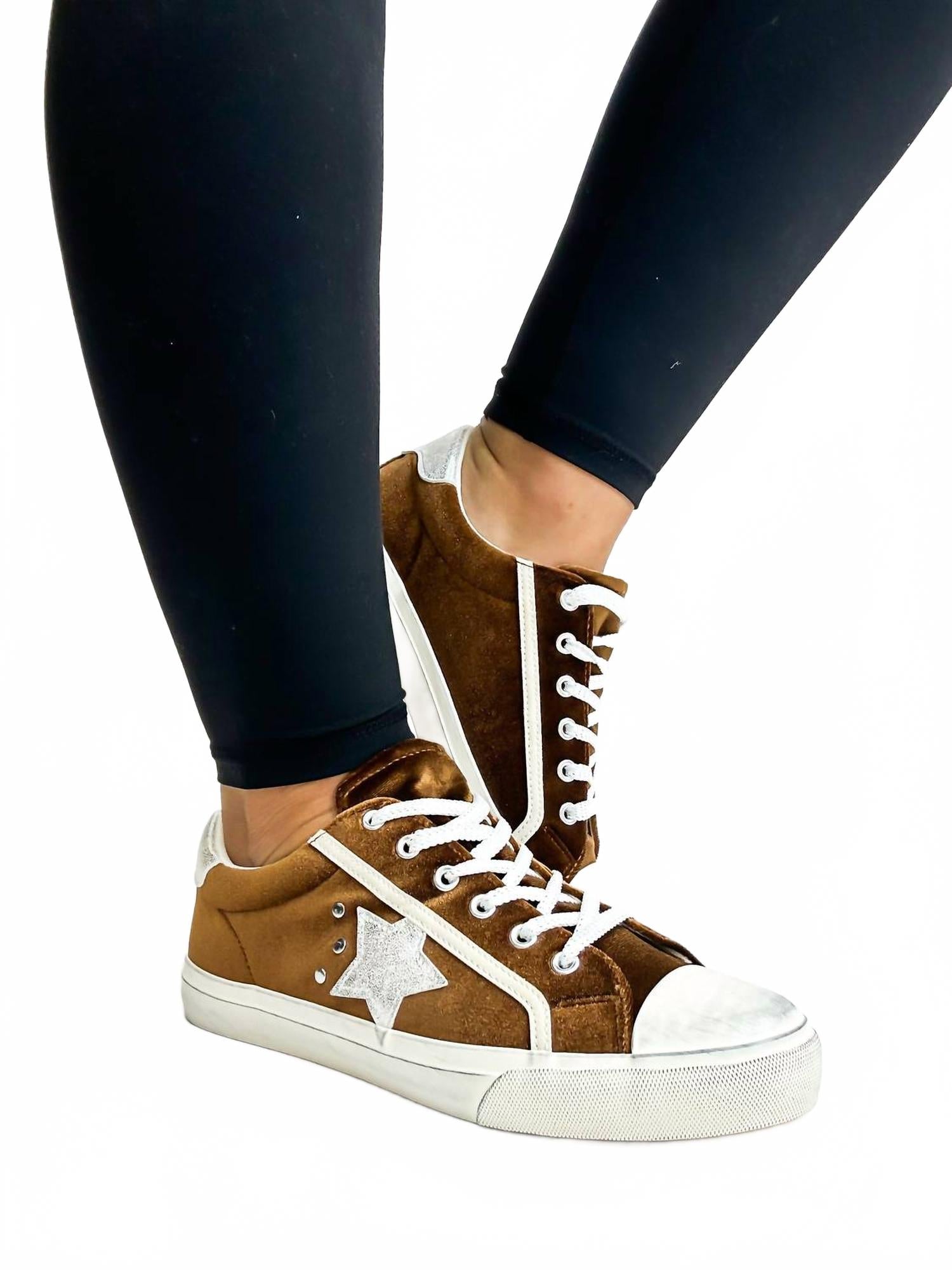 Женские модные кроссовки Big Dipper в коричневом бархате Corkys Footwear — фото 4