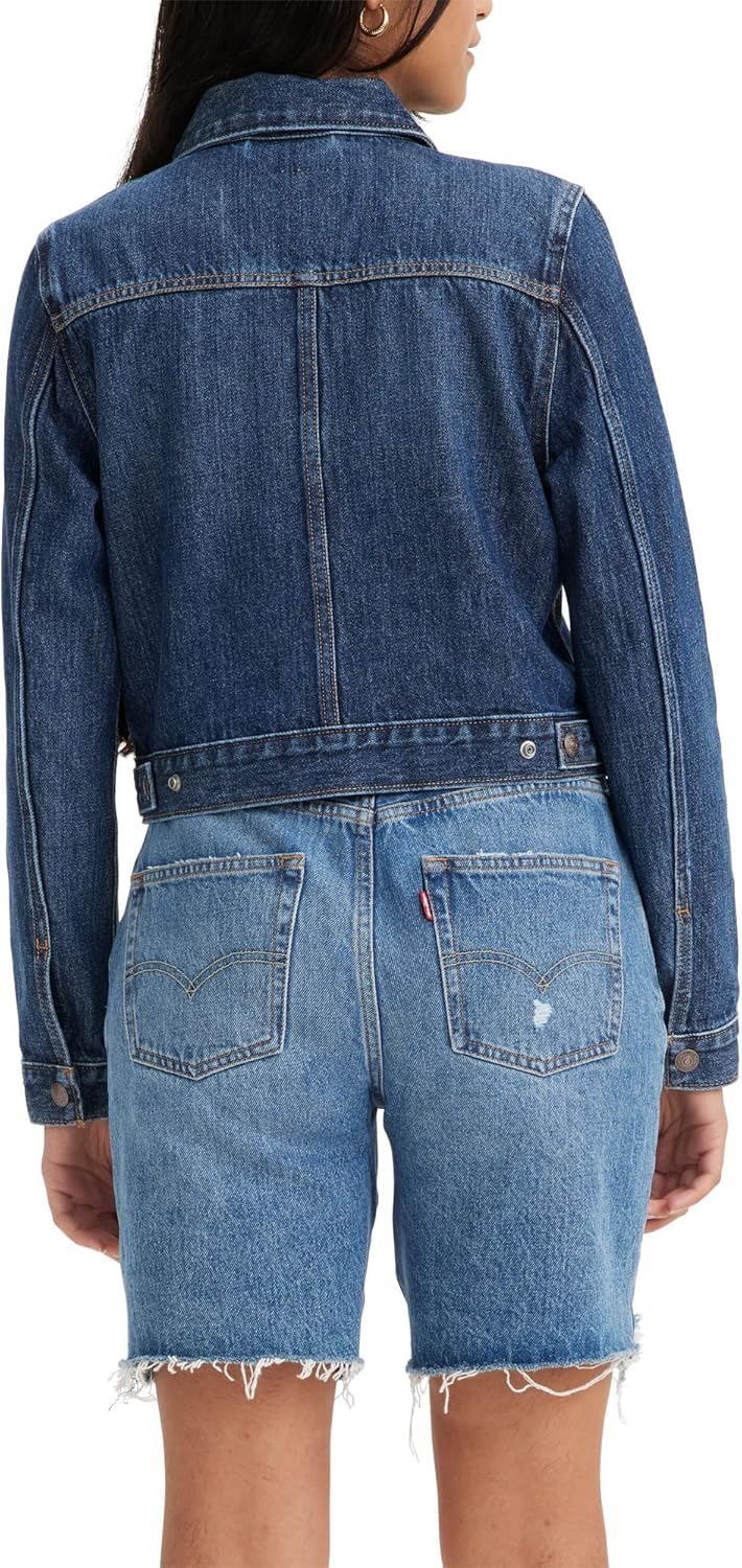 Levi's Женская оригинальная куртка-тракер на кнопках, (New) Dark Indigo Worn in — фото 2