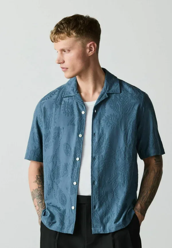 Рубашка Next, blue paisley, синий пейсли