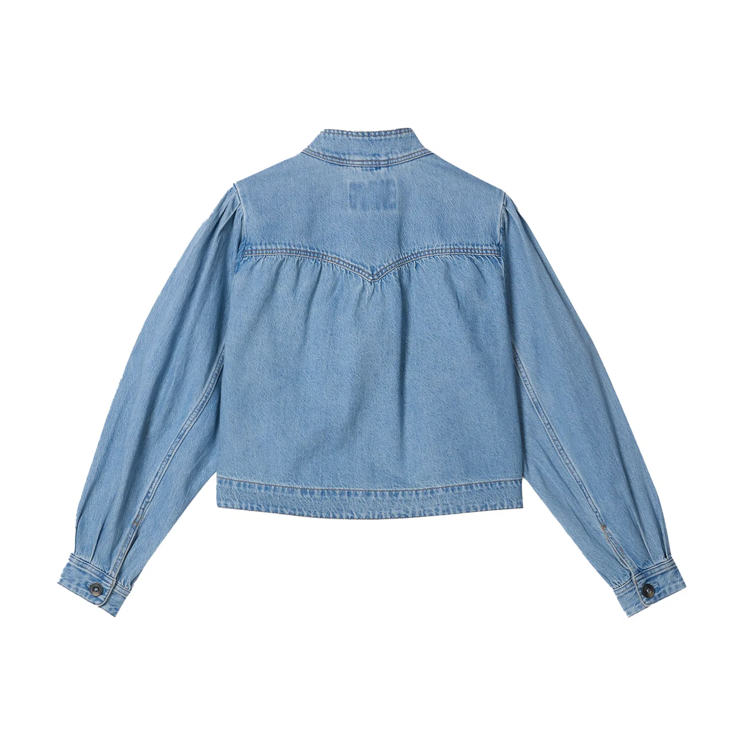 Джинсовая куртка женская light blue, со стоячим воротником, средней посадки Levis — фото 3