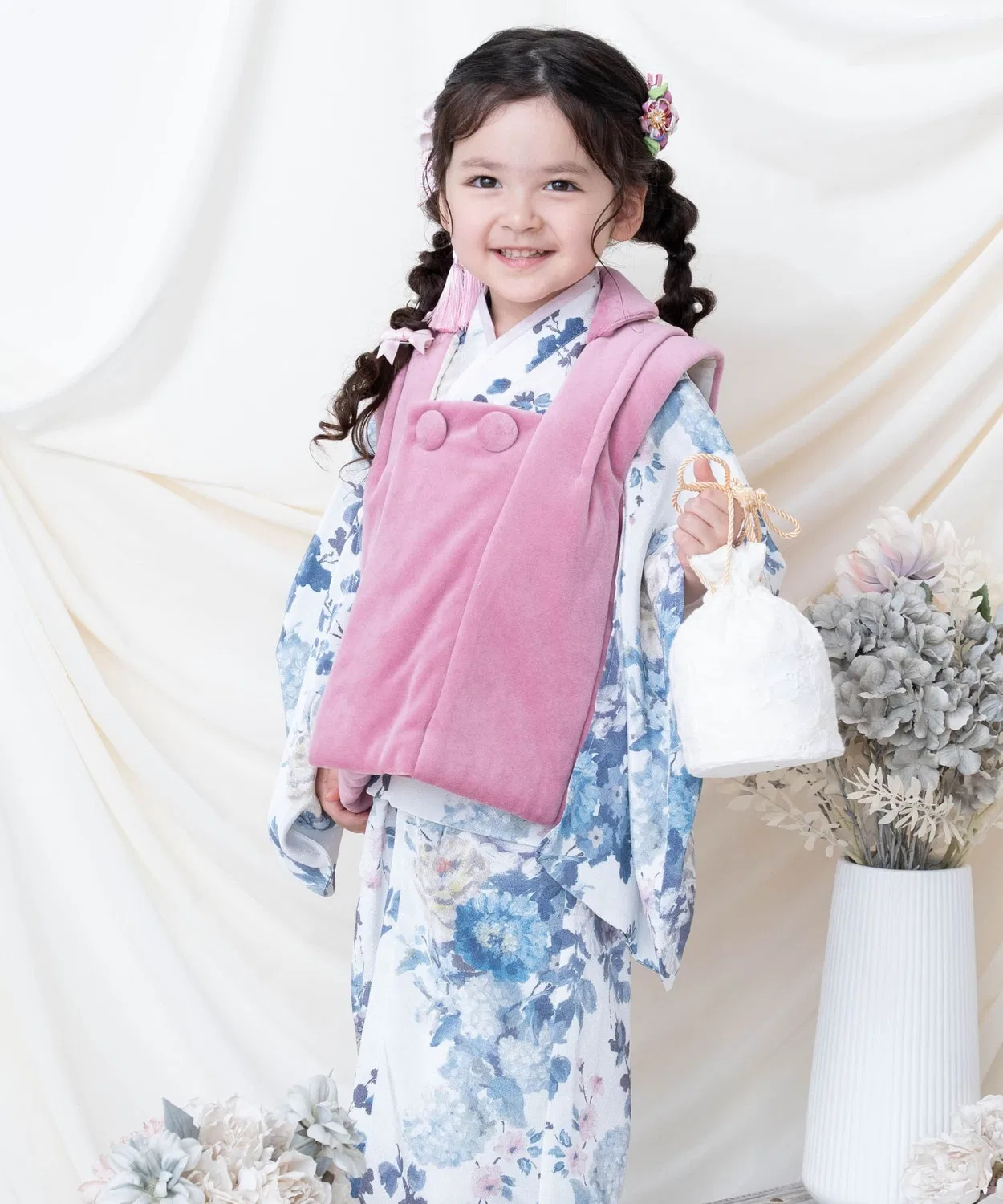 Кимоно с хаори для девочки 3 лет Sweet Mommy набор 2 типа хаори синий