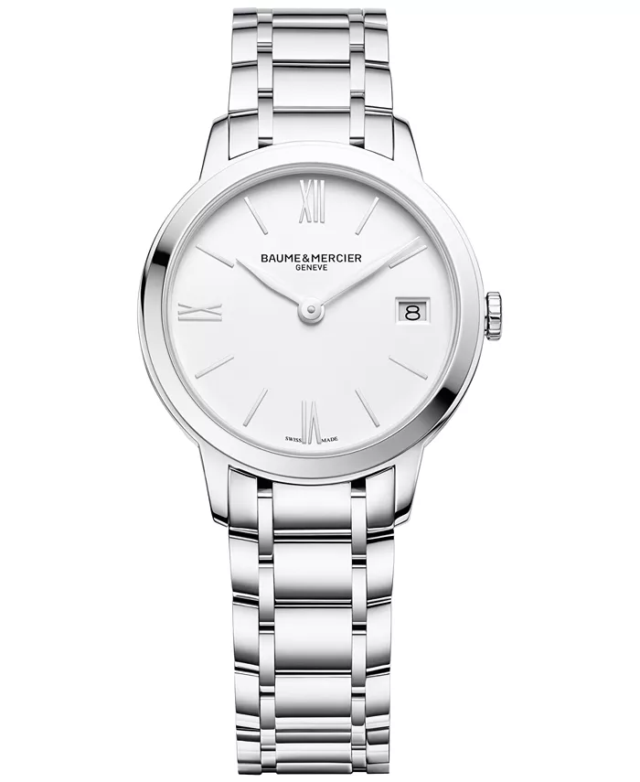 

Женские часы Swiss Classima на стальном браслете, 31 мм, модель M0A10335 Baume & Mercier