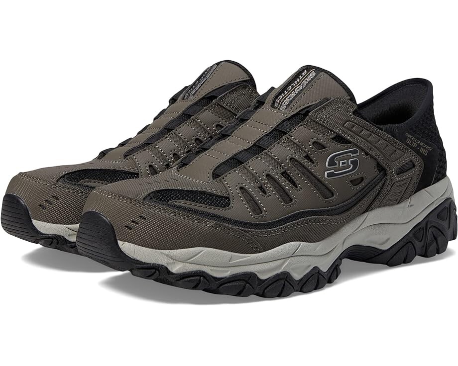 

Кроссовки SKECHERS Afterburn M. Fit Ridgeburn Hands Free Slip-Ins, коричневый