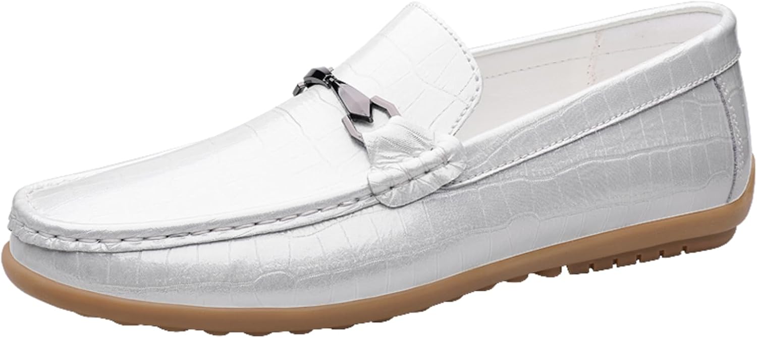 

Мужские бордовые лоферы с узором под крокодила - модель без шнуровки с металлической деталью, стильные и удобные для официальных и повседневных мероприятий Aokisx