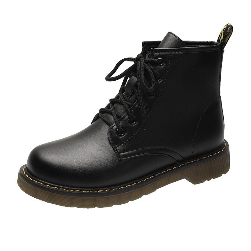 

Ботинки Martin Boot женские Shuxi, цвет Black with yellow background, 8 holes.