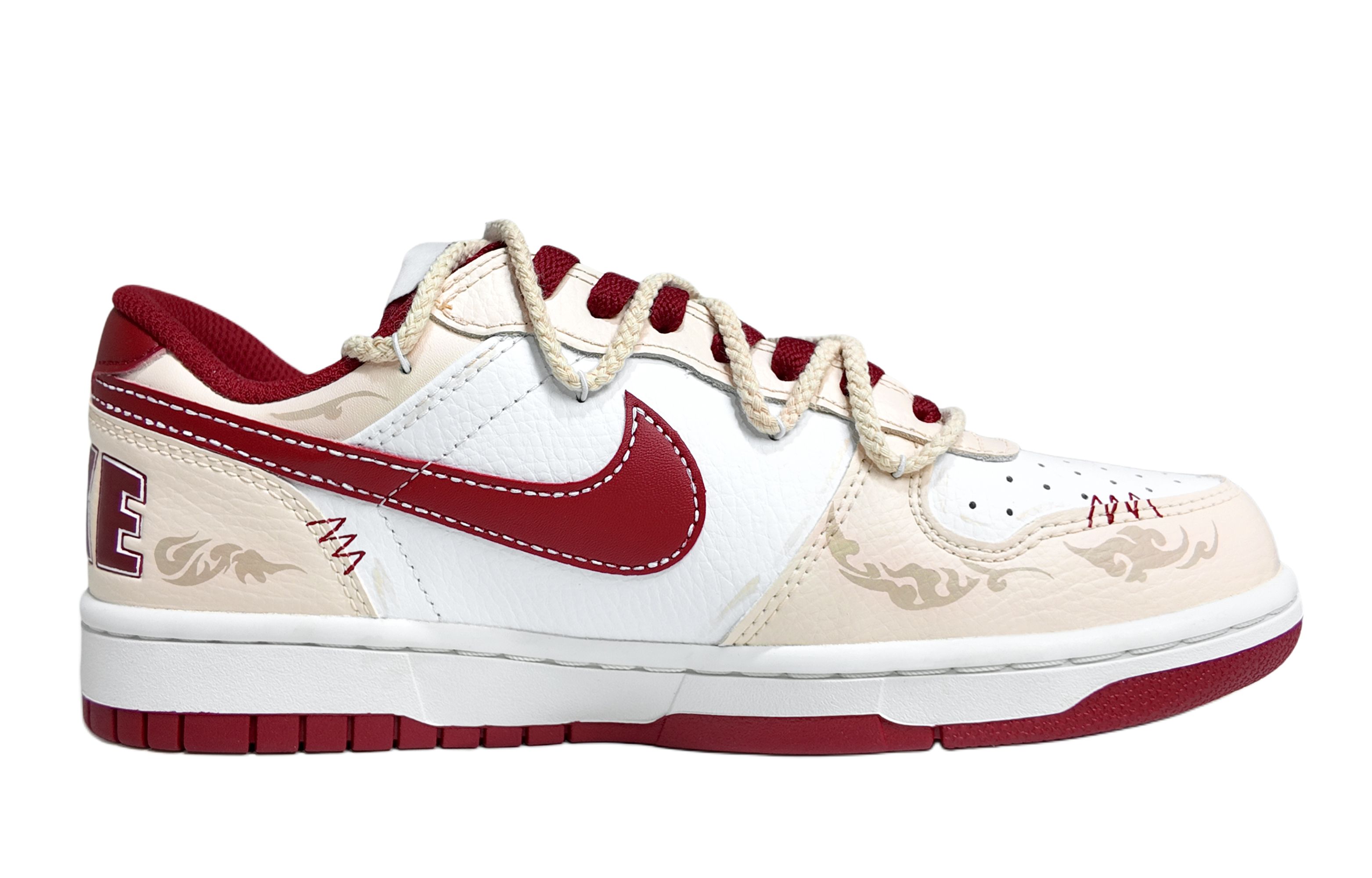 Nike Big 811 Manufacturing, Tianma Sends Blessings, Special Shoe Box, низкие кеды для скейтбординга, мужские, бежевый белый красный — фото 4