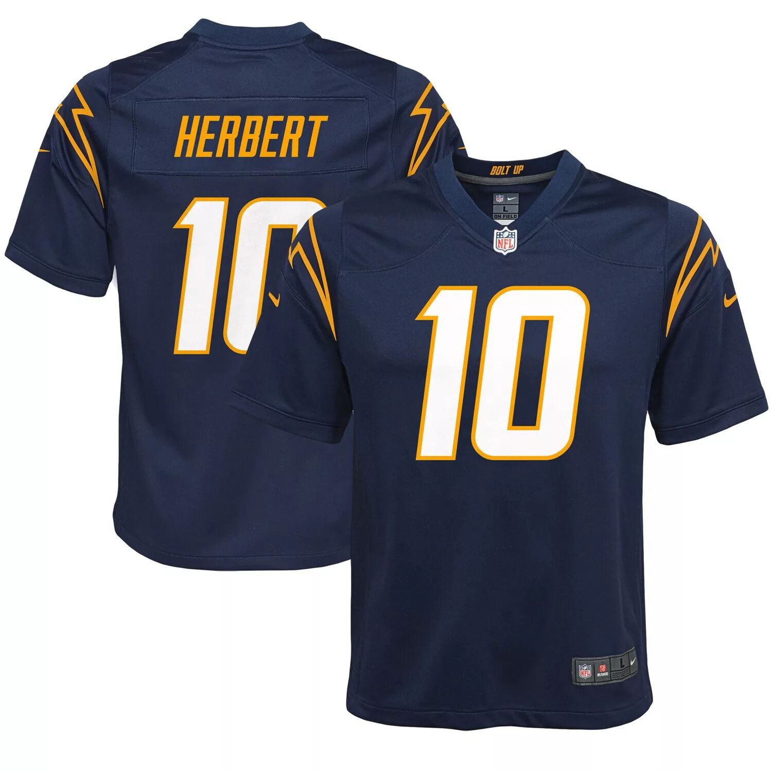 Молодежная альтернативная майка команды Nike Justin Herbert Navy Los Angeles Chargers Team Game Nike — фото 3