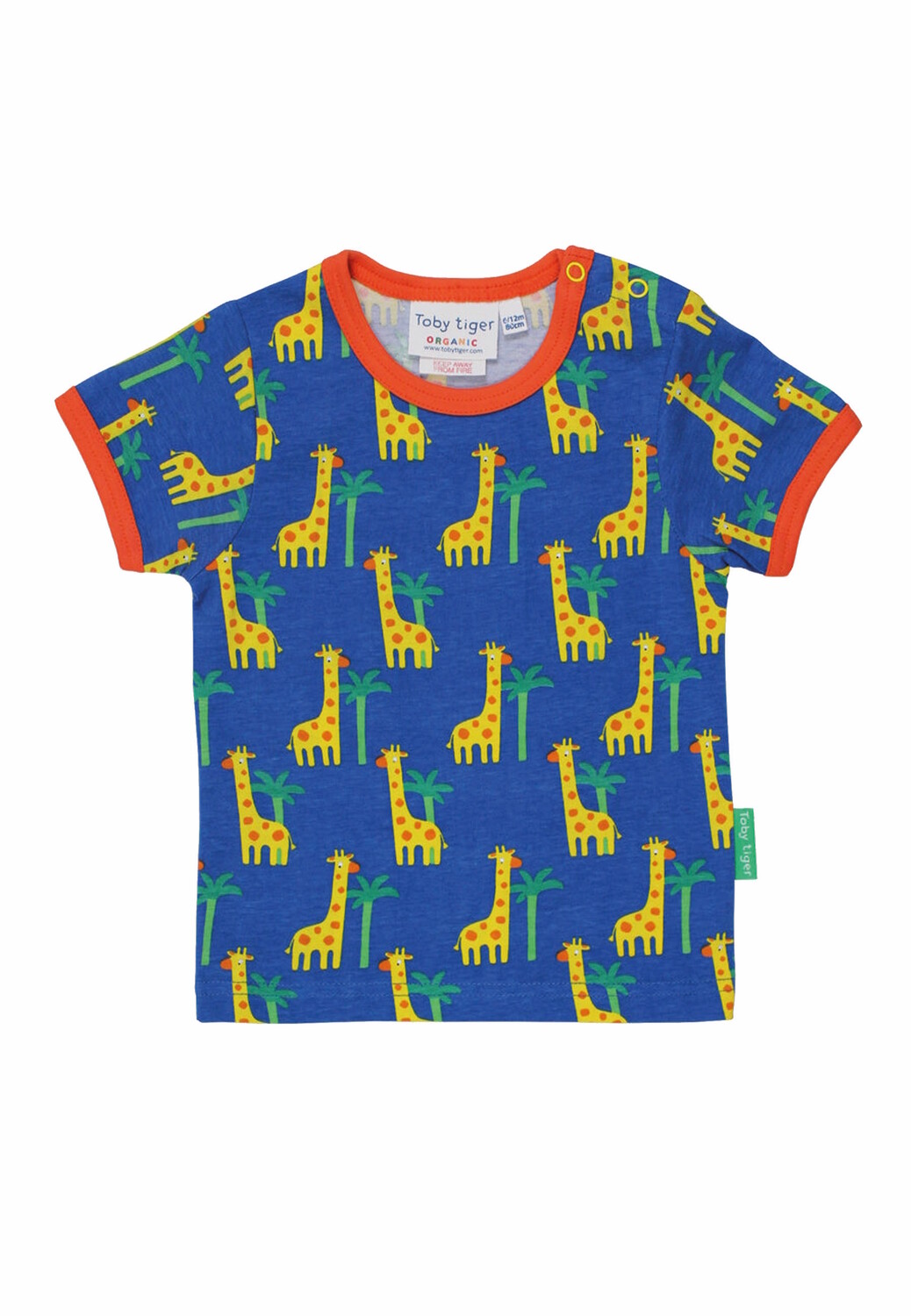 

Футболка Toby Tiger mit Giraffen Print, синий