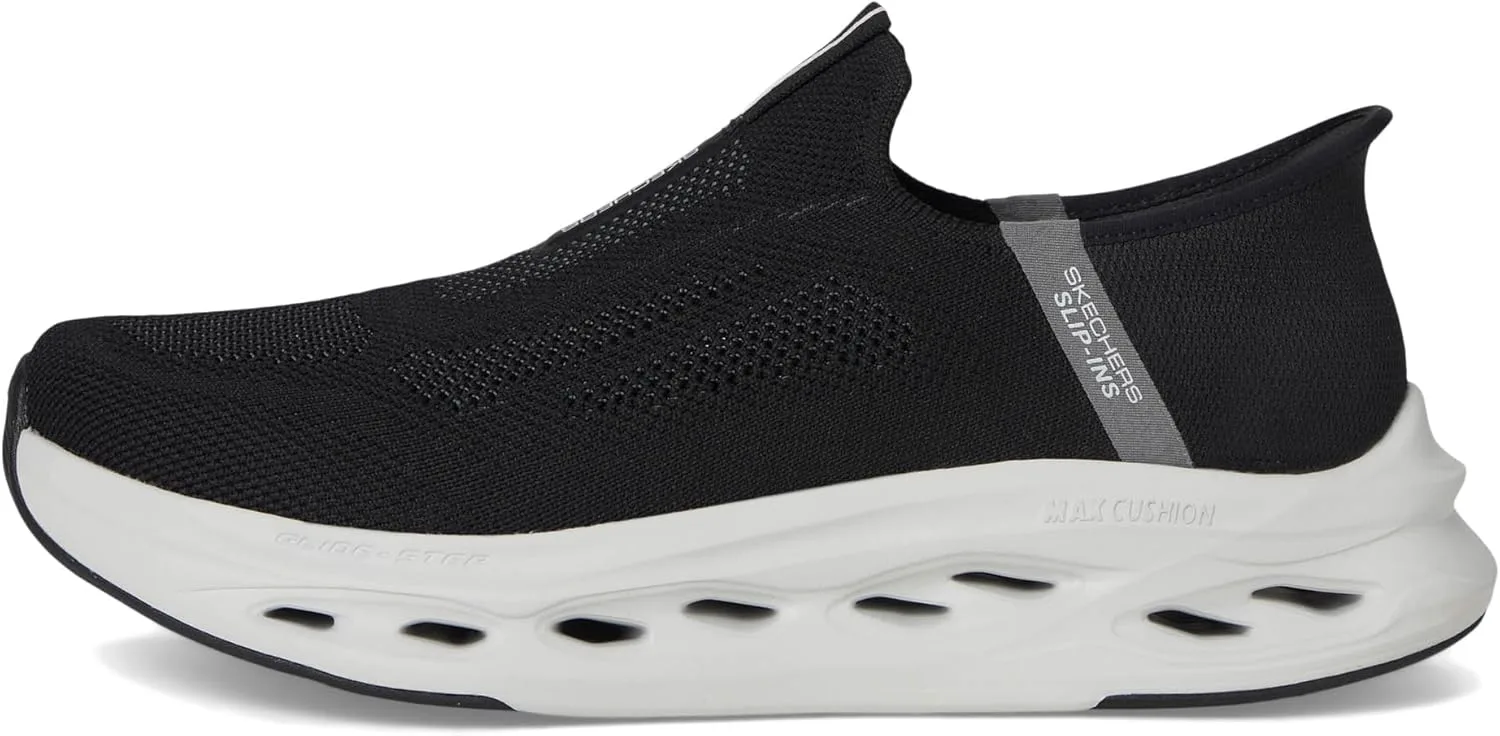 Мужские кроссовки Skechers Max Cushioning Glide Step Euclid с легким надеванием, черный/серый — фото 4