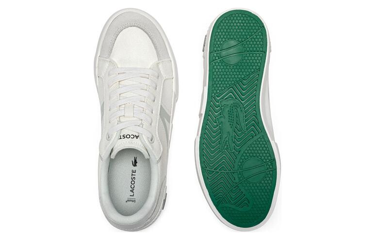 Кеды, скейтборд обувь женская низкая белый/серый Lacoste — фото 4