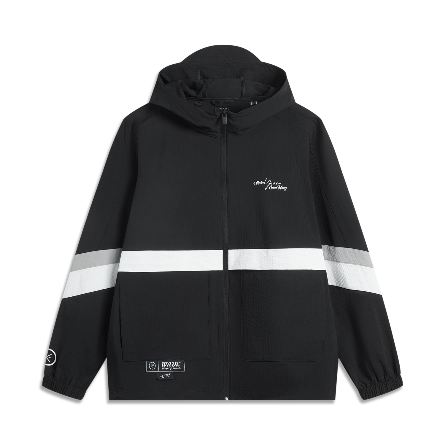 

LINING Куртка мужская черная стандартная белая геологическая серая, Black/Standard White/Geological Gray