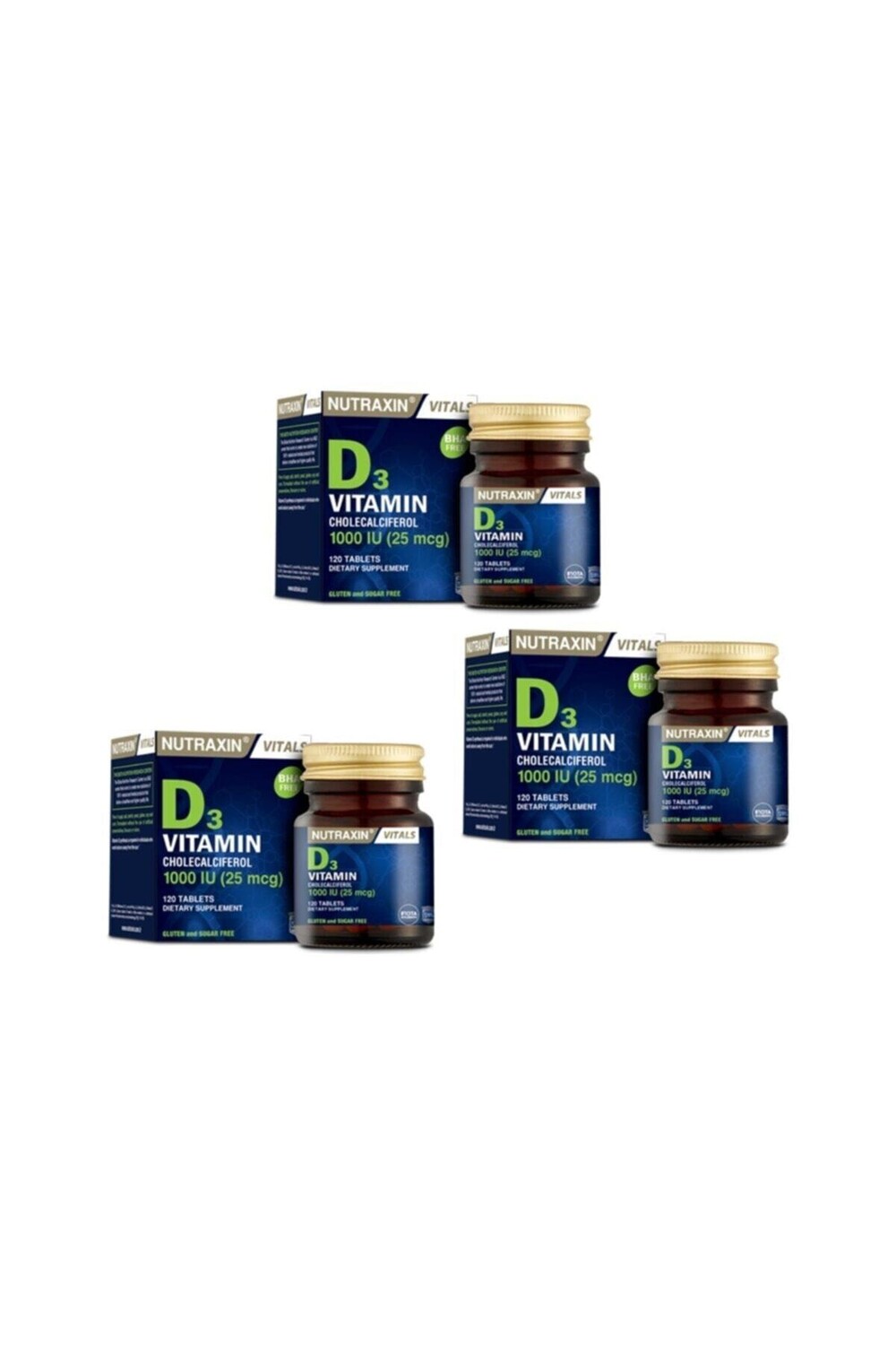 

Nutraxin Витамин D3, 120 таблеток, 3 шт.