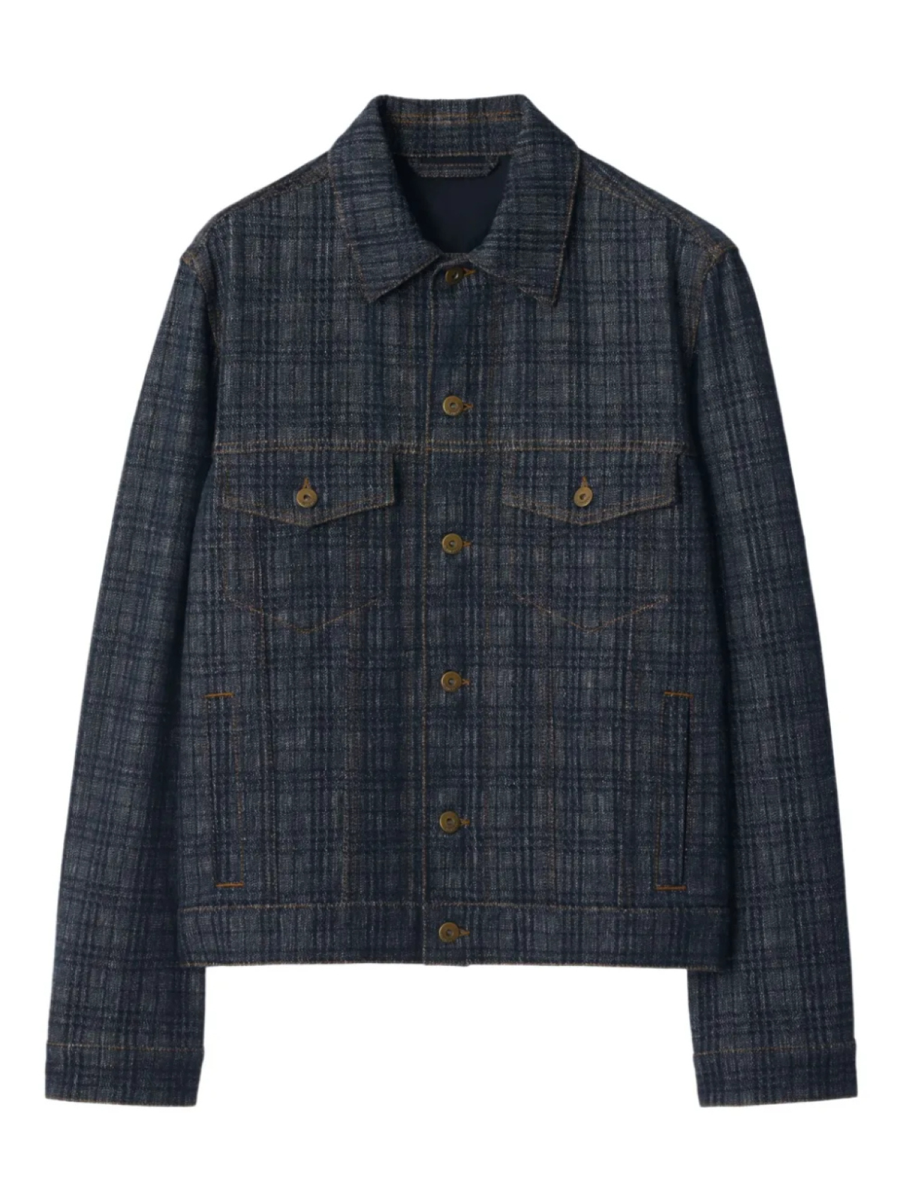 

Burberry куртка с контрастной строчкой, синий