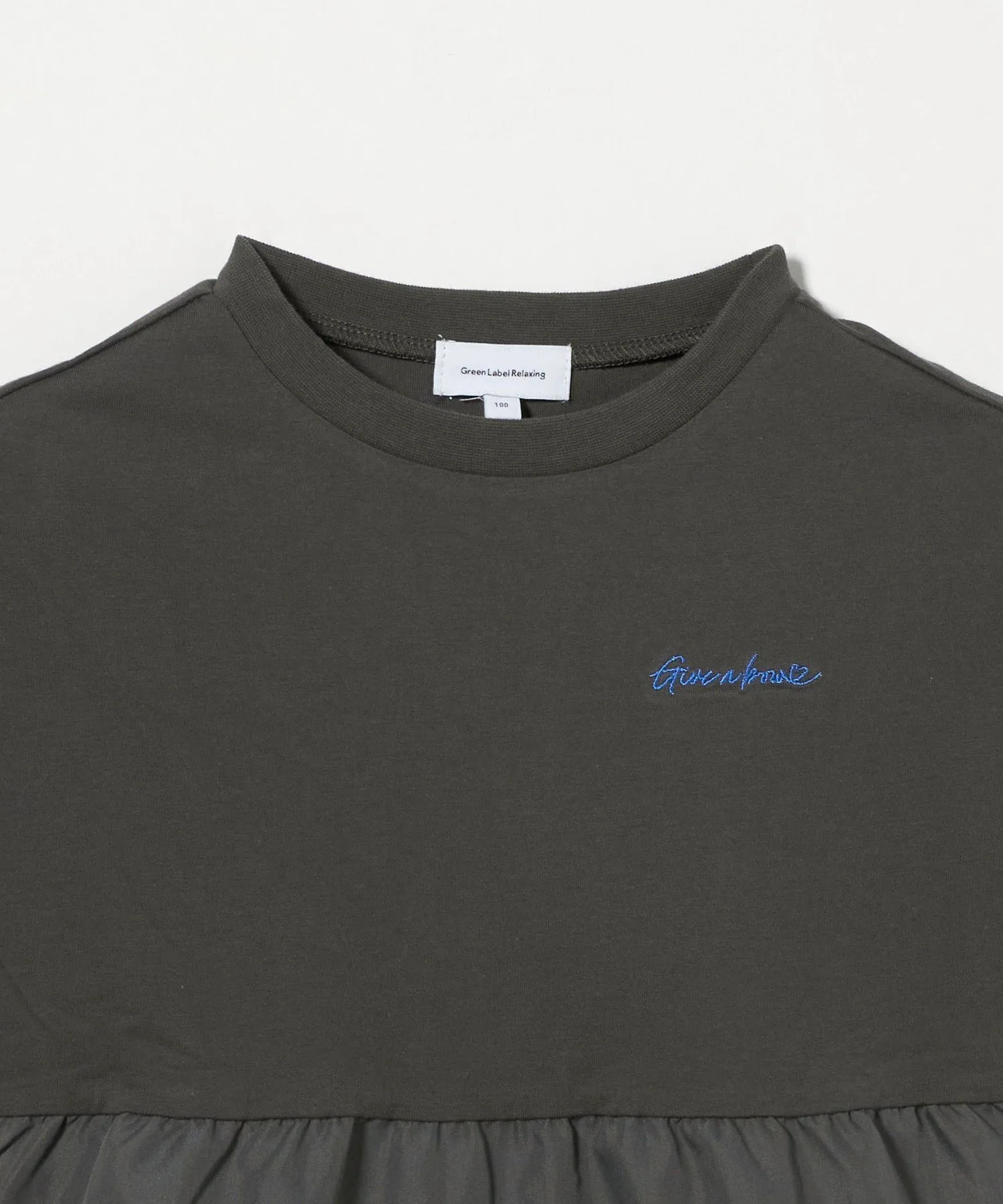 Платье из трикотажа с принтом / Детское 100-130 см United Arrows Green Label Relaxing, DK.GRAY — фото 3