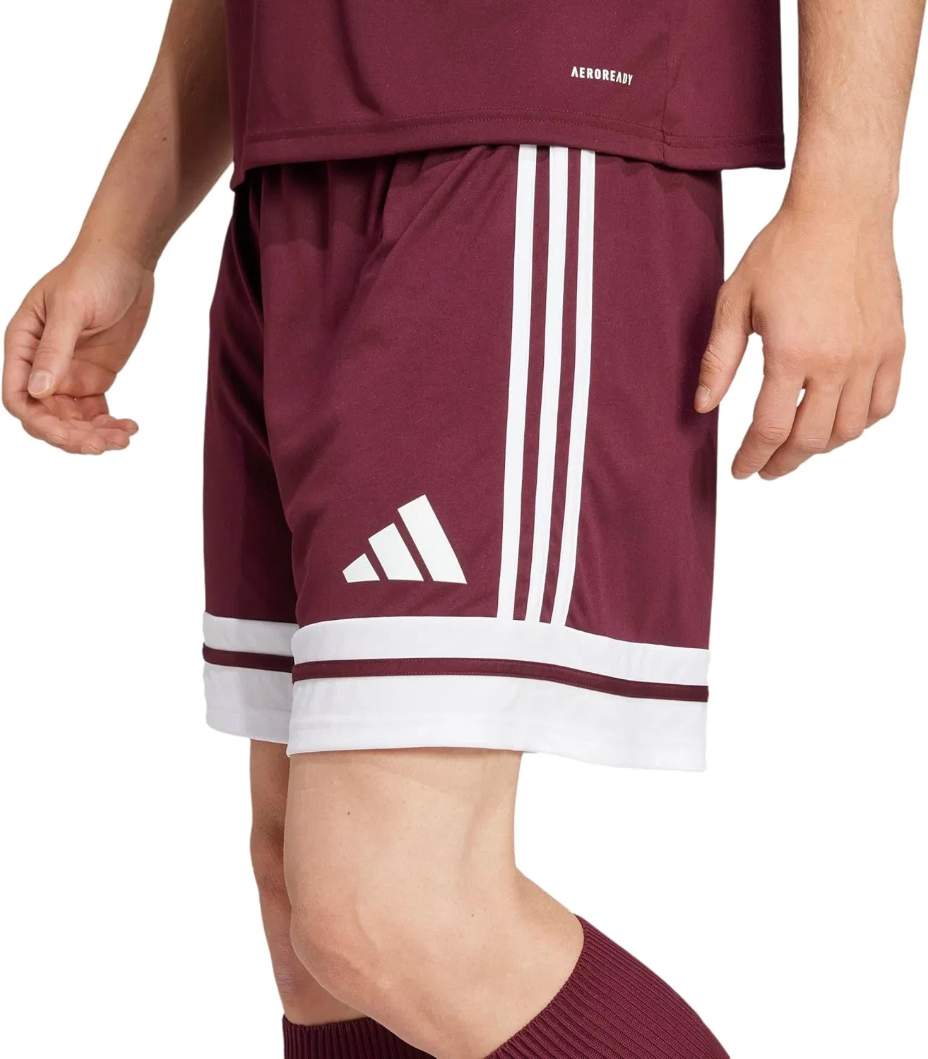 Шорты активные adidas Squadra25, Team Maroon 2/White — фото 4