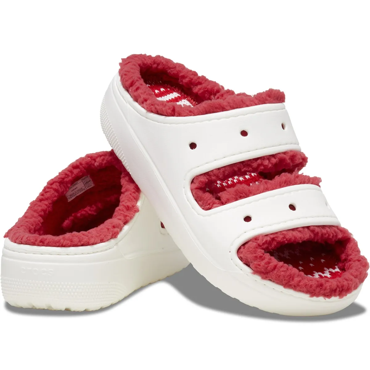 Унисекс открытые сандалии Classic Cozzzy Holiday Sweater Sandal Crocs, многоцветный — фото 2