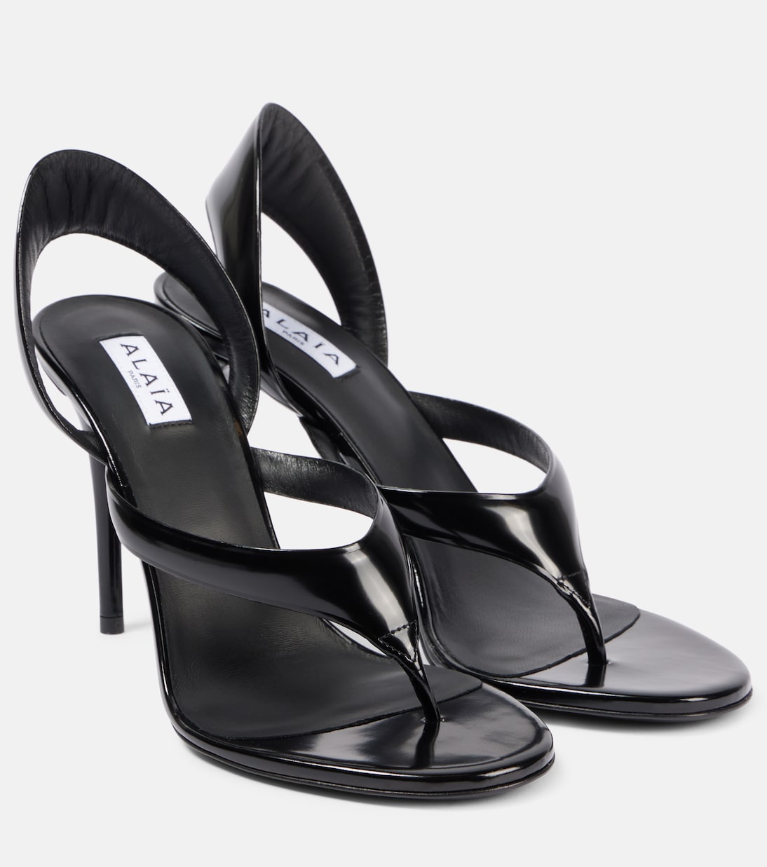 Инфрадито сандалии на ремешке из кожи Alaïa, нуар