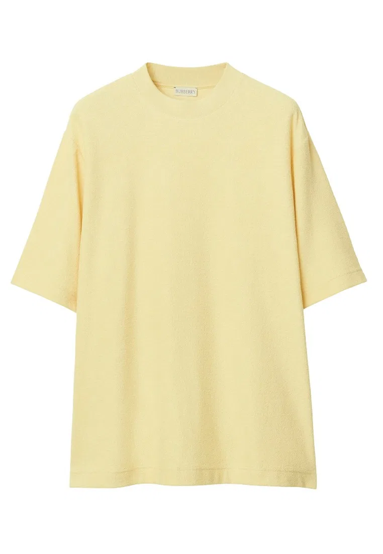 Футболка Sherbet Burberry, хлопковая, светло-желтый