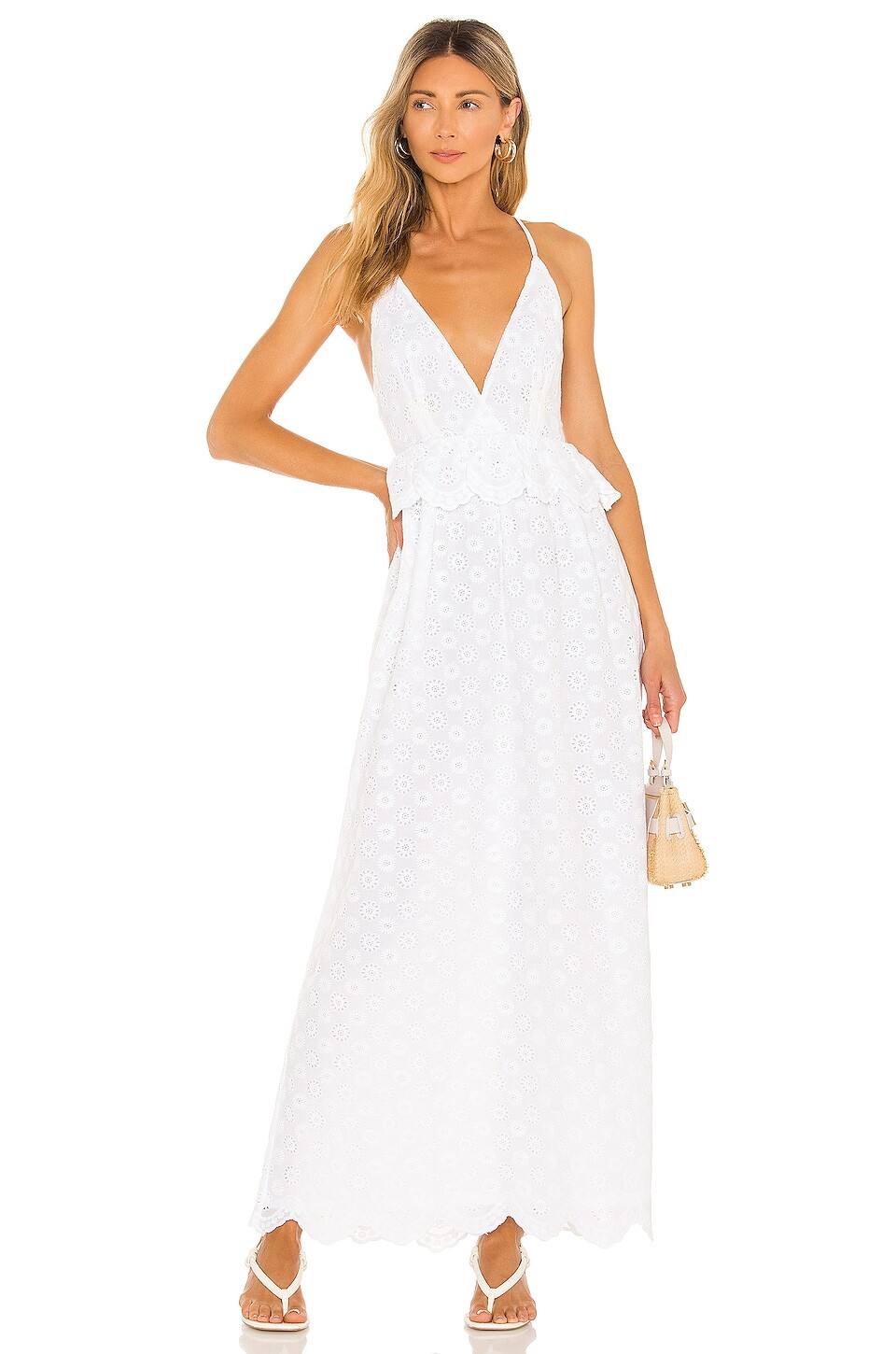 

Платье Tularosa Brier Embroidered, белый