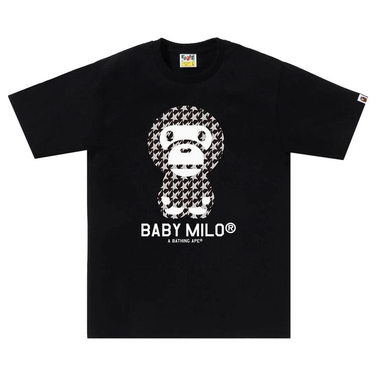 

Футболка BAPE Sta Houndstooth Baby Milo Tee, Black/Black