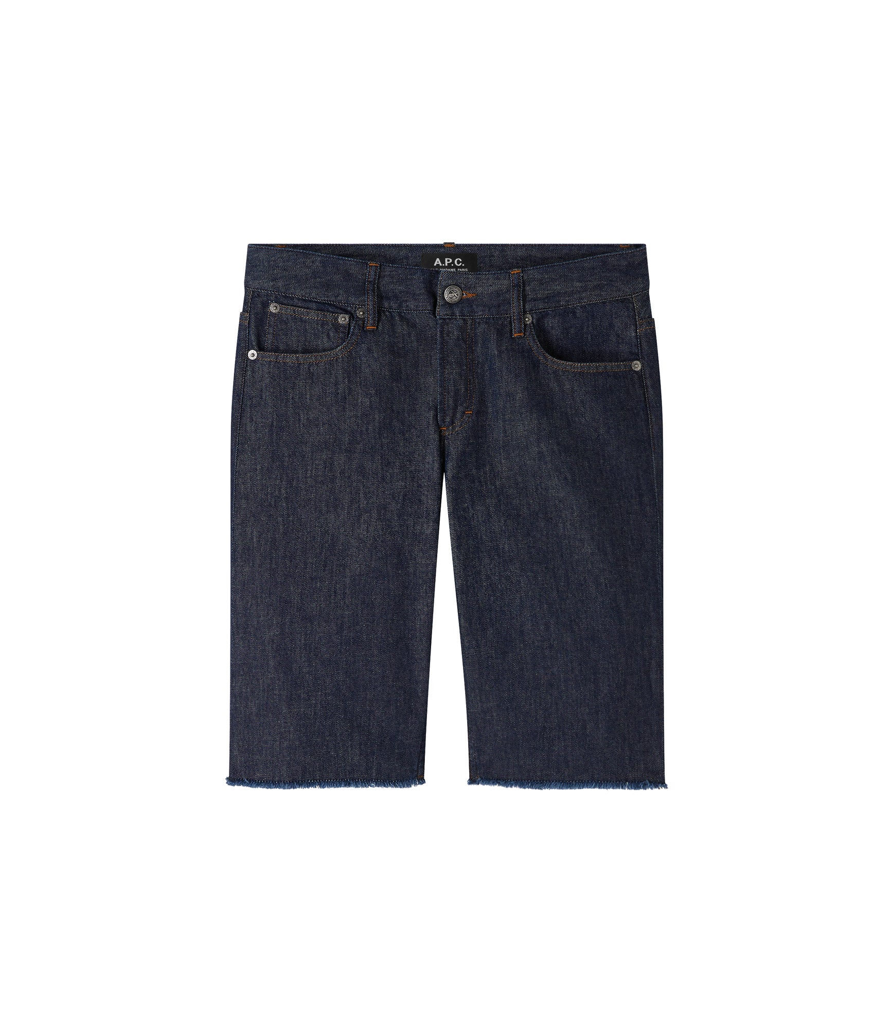 

Шорты-бермуды от Kathleen A.P.C., цвет stonewashed indigo
