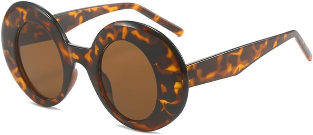 

Популярные модные овальные солнцезащитные очки контрастного цвета для женщин, защита от УФ-излучения UV400, ретро, ​​сине-красные, трендовые для мужчин, панк VVTWSSW, Leopard Tea