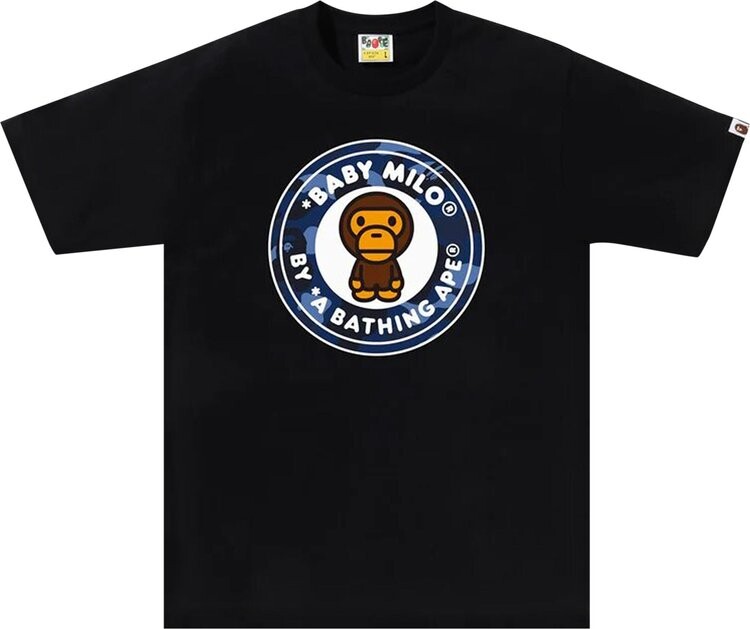 

Футболка BAPE Color Camo Milo Busy Works 'Black/Navy', черный
