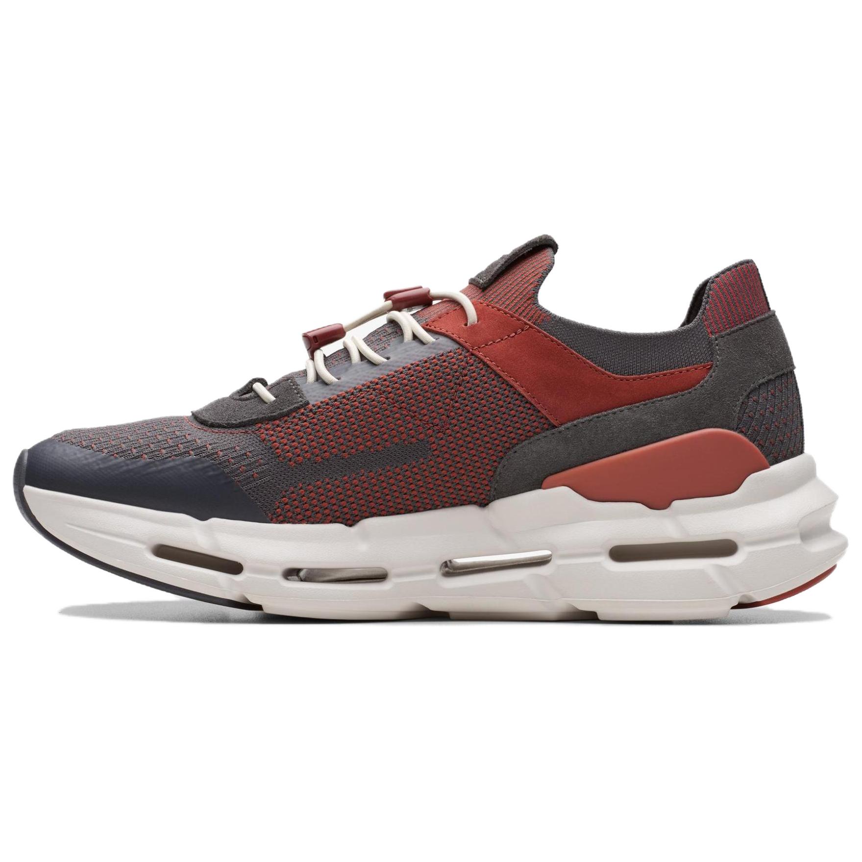 

Низкие повседневные туфли мужские черные красные Clarks