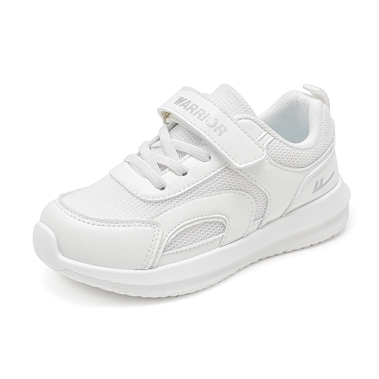 Детские кроссовки для бега Low top с амортизацией, дышащие, легкие и устойчивые к истиранию WARRIOR, черный белый — фото 4
