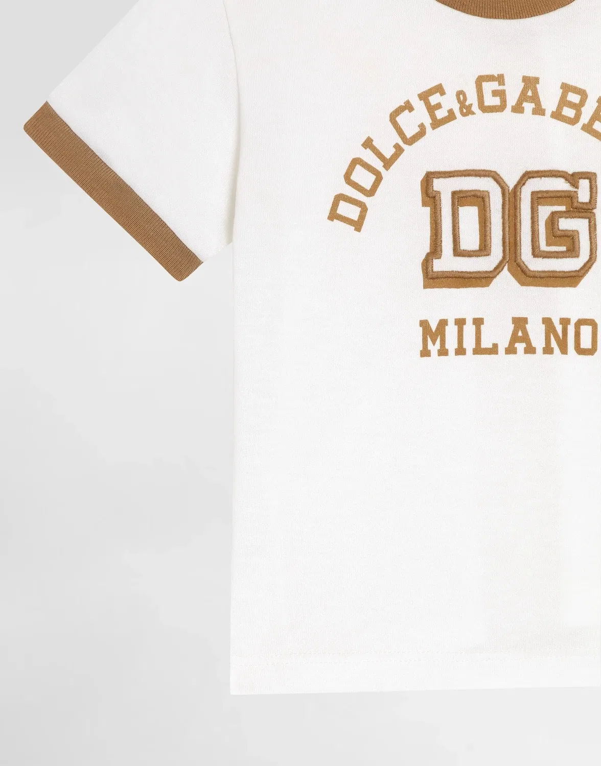 Джерси футболка с принтом и вышивкой DOLCE & GABBANA, белый — фото 4
