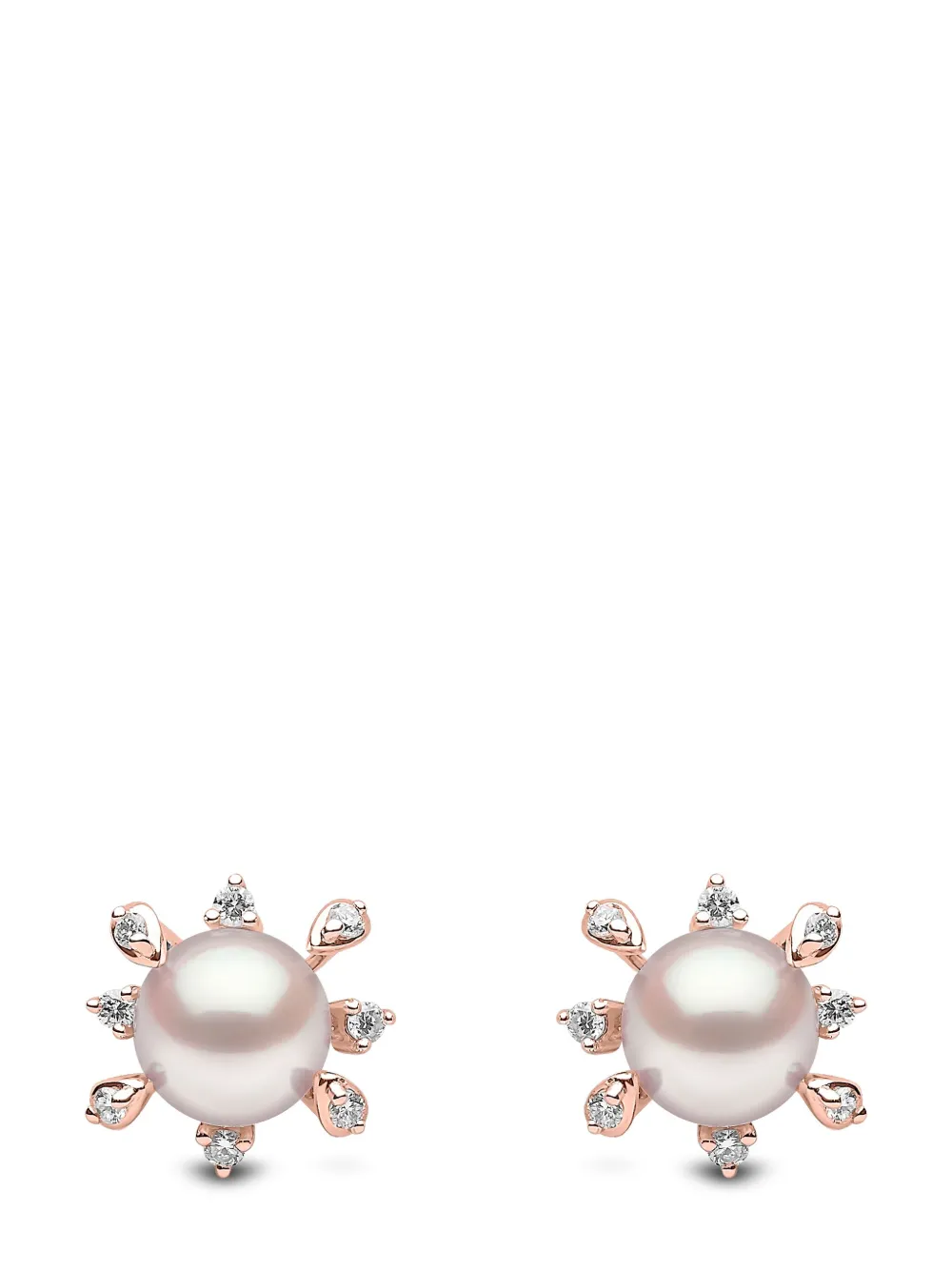 

Серьги Trend Akoya из розового золота с жемчугом и бриллиантами Yoko London, розовый