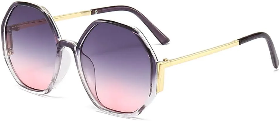 

Солнцезащитные очки Hexagon 2026 для женщин, очки неправильной формы для мужчин, очки для вождения и рыбалки, защита от ультрафиолета UV400 generic, Grey