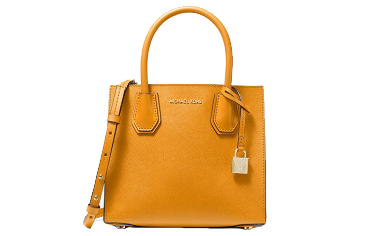 

MICHAEL KORS Сумка-баул из коровьей кожи Mercer среднего размера лимонно-желтого цвета