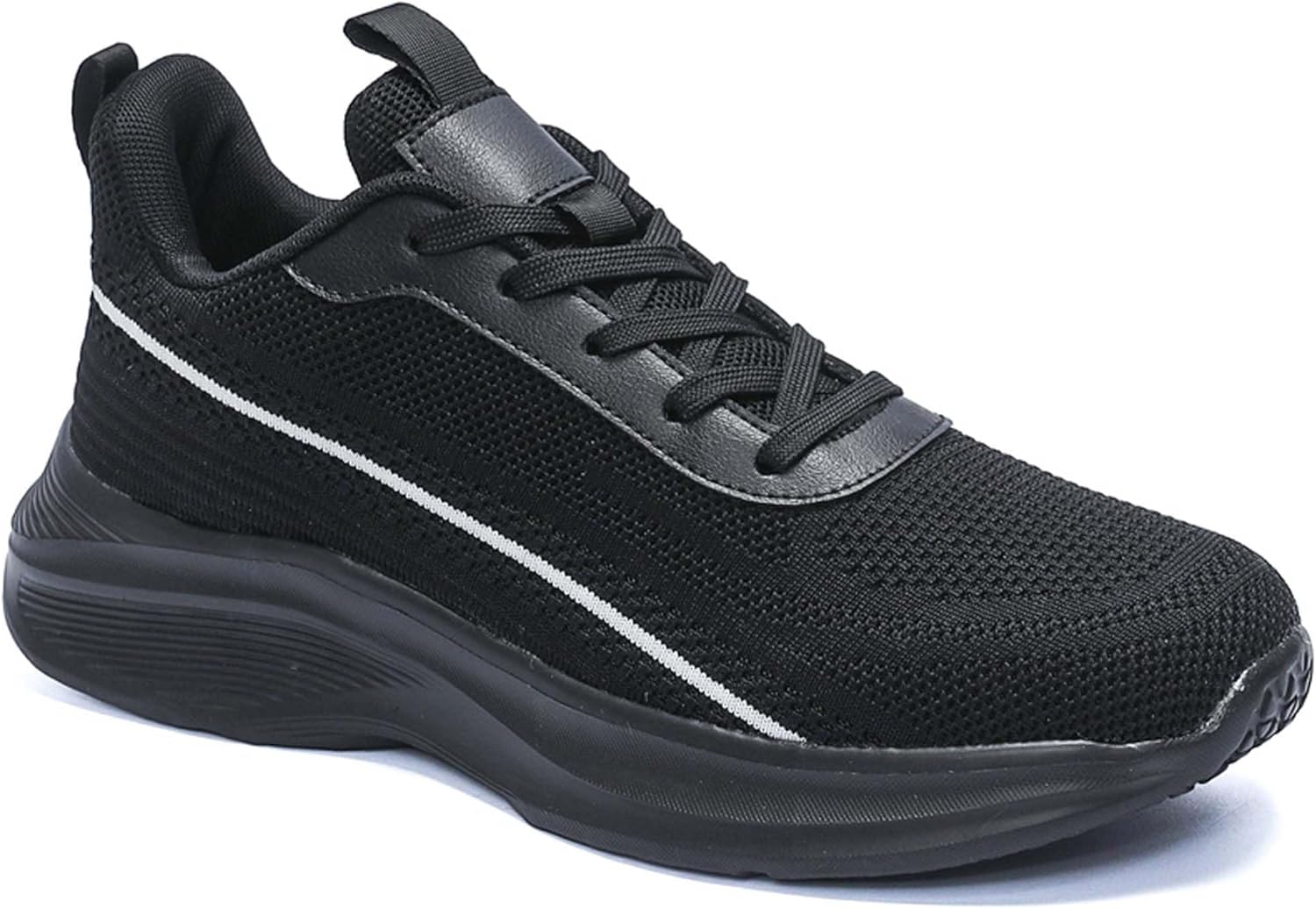 

Мужские кроссовки для ходьбы, удобные перфорированные дышащие трикотажные сетчатые кроссовки, проницаемая кроссовка для ходьбы, амортизирующие и устойчивые к износу беговые кроссовки Generic, черный