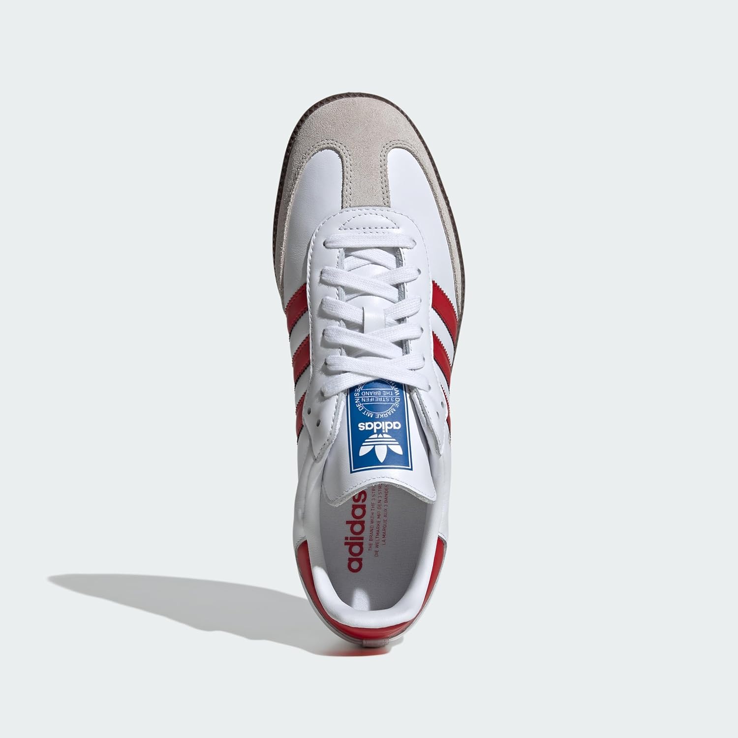 Мужские кроссовки adidas Samba OG, белый/красный/серый — фото 3