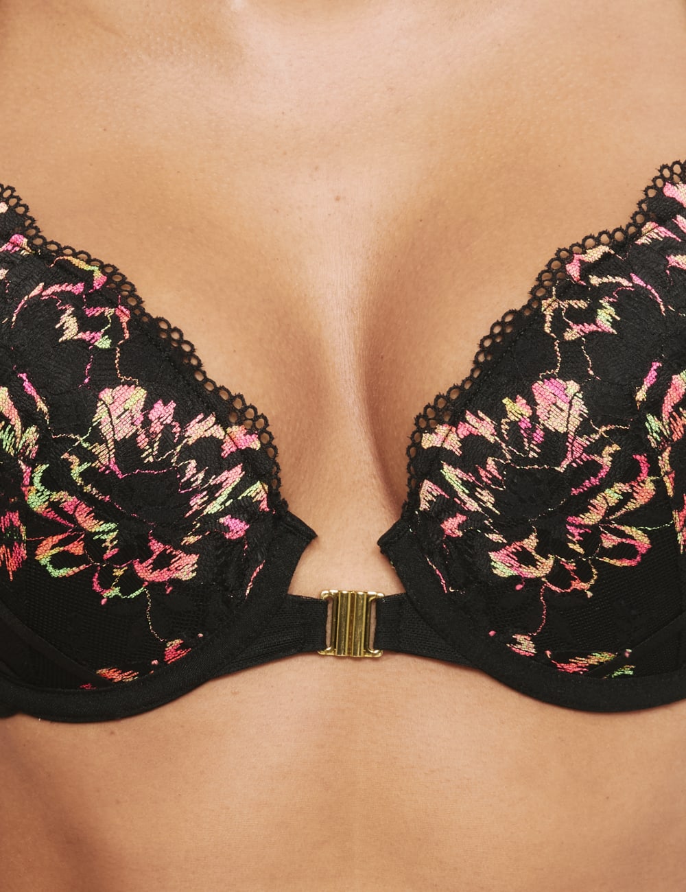 

Бюстгальтер пуш-ап с глубоким вырезом и косточками Vera Lace Boutique, черный