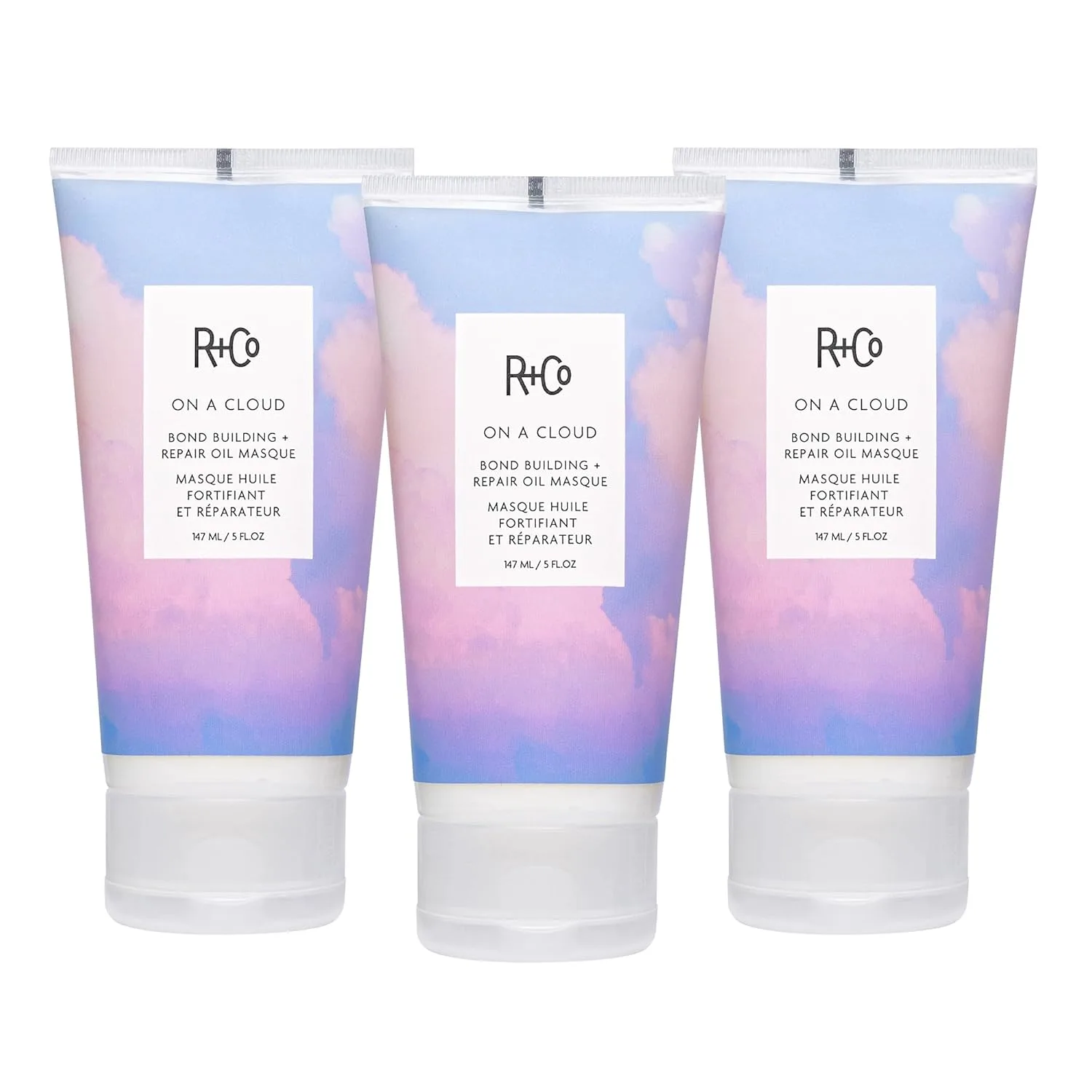 R+Co ON A CLOUD Bond Building + Repair Oil Masque - укрепляющая и восстанавливающая маска для волос, увлажняет и восстанавливает, для всех типов волос 148 мл (3 шт.)