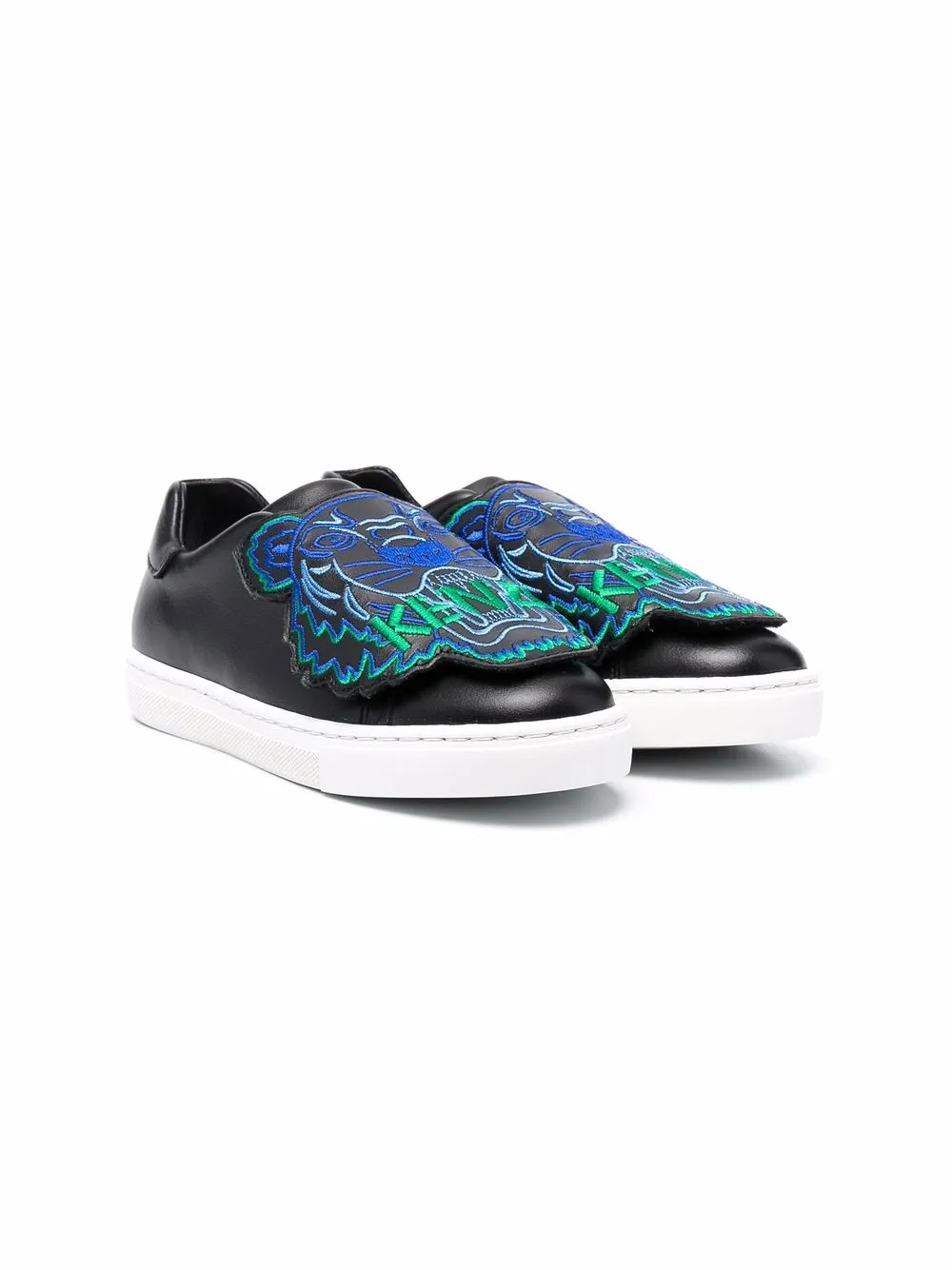 

Слипоны с логотипом Kenzo Kids, черный