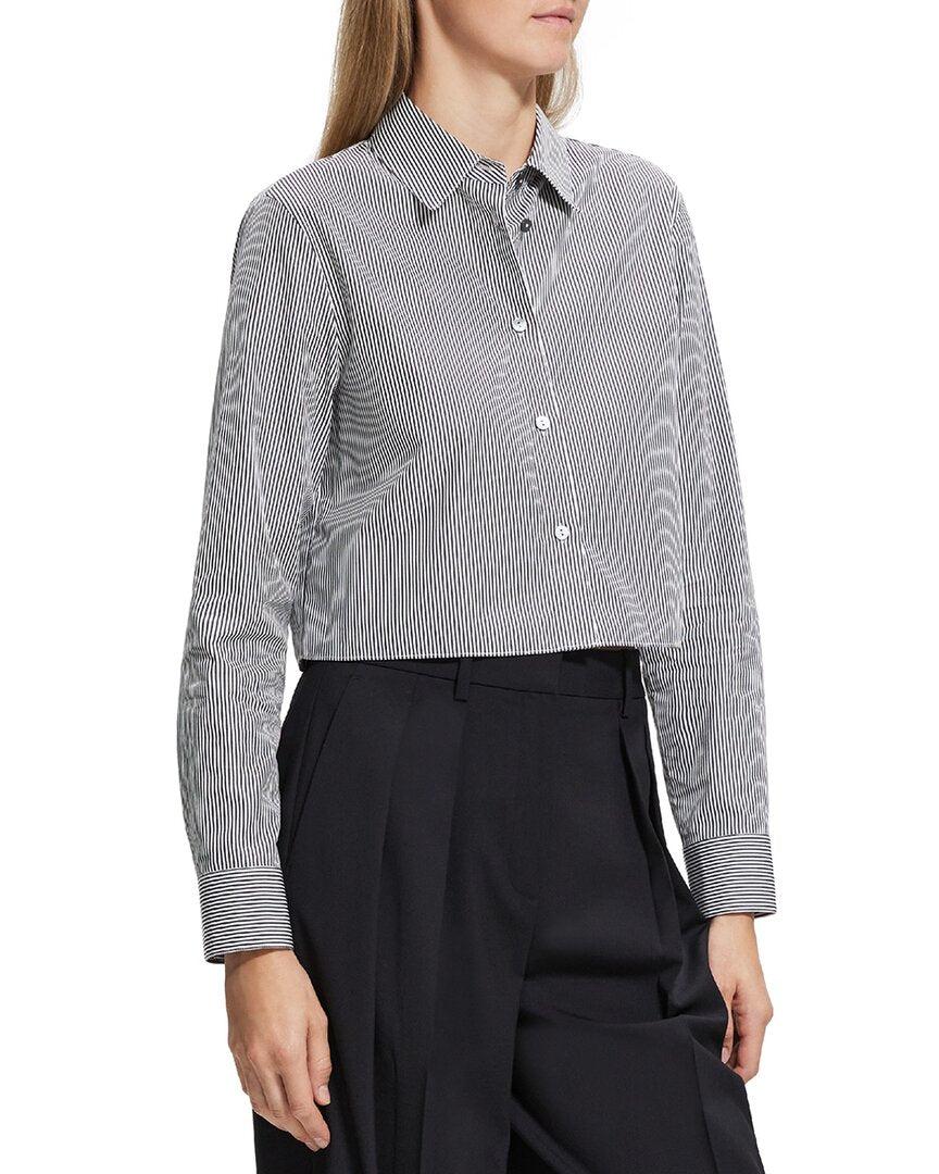 

Классическая рубашка Theory Crop, синий